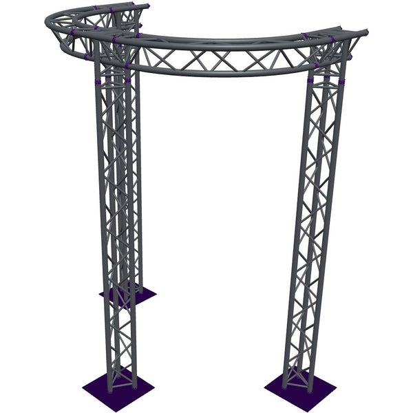 Altura FA33-CIRH-Ø2-H3.5-AD-S ½cirkel driehoektruss Ø2×3.5m zilver T-hoek apex down