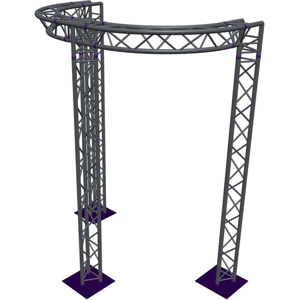 Altura FA33-CIRH-Ø2-H3.5-C21-AD-S ½cirkel driehoektruss Ø2×3.5m zilver 90° apex down