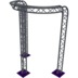 Altura FA33-CIRH-Ø2-H3.5-C21R-AD-S ½cirkel driehoektruss Ø2×3.5m zilver 90° gebogen apex down