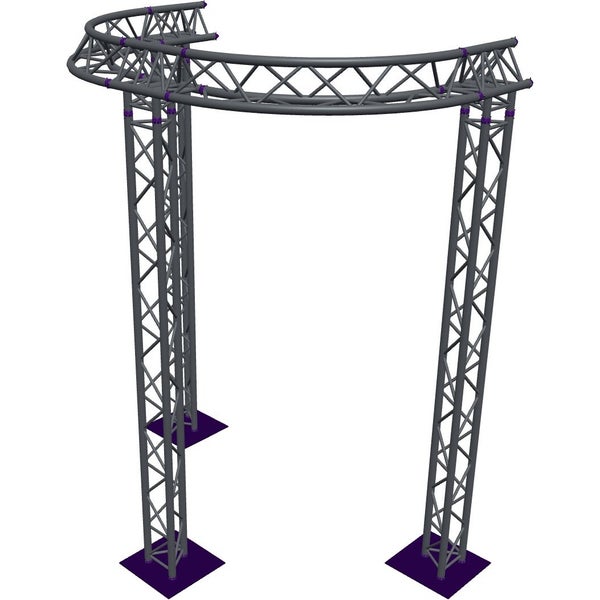 Altura FA33-CIRH-Ø2-H3.5-AU-S ½cirkel driehoektruss Ø2×3.5m zilver T-hoek apex up