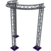 Altura FA33-CIRH-Ø2-H3.5-AU-S ½cirkel driehoektruss Ø2×3.5m zilver T-hoek apex up