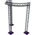 Altura FA33-CIRH-Ø2-H3.5-C21-AU-S ½cirkel driehoektruss Ø2×3.5m zilver 90° apex up