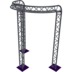 Altura FA33-CIRH-Ø2-H3.5-C21R-AU-S ½cirkel driehoektruss Ø2×3.5m zilver 90° gebogen apex up