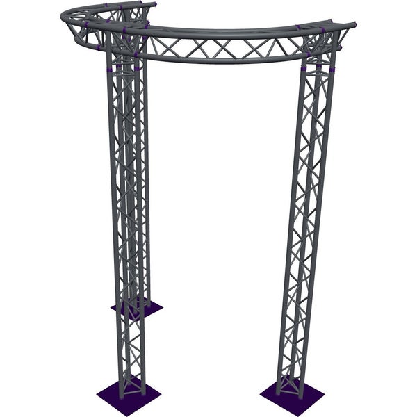 Altura FA33-CIRH-Ø2-H4-AD-S ½cirkel driehoektruss Ø2×4m zilver T-hoek apex down