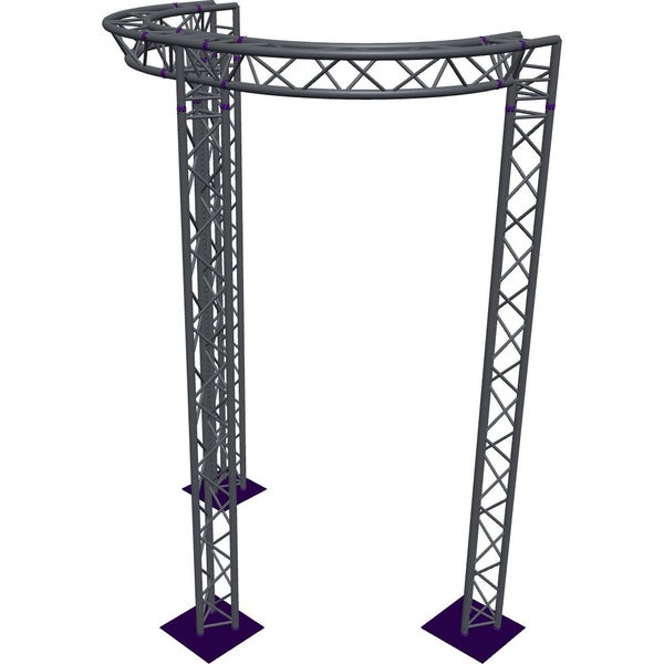 Altura FA33-CIRH-Ø2-H4-C21-AD-S ½cirkel driehoektruss Ø2×4m zilver 90° apex down