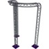 Altura FA33-CIRH-Ø2-H4-C21R-AD-S ½cirkel driehoektruss Ø2×4m zilver 90° gebogen apex down