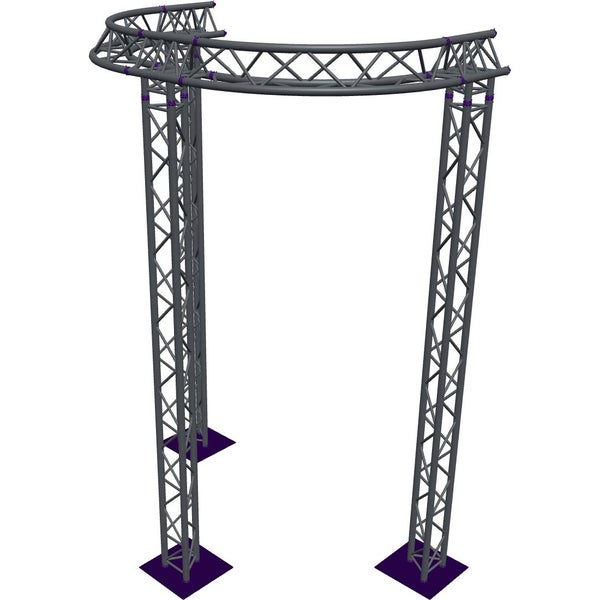 Altura FA33-CIRH-Ø2-H4-AU-S ½cirkel driehoektruss Ø2×4m zilver T-hoek apex up
