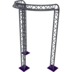 Altura FA33-CIRH-Ø2-H4-C21R-AU-S ½cirkel driehoektruss Ø2×4m zilver 90° gebogen apex up