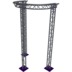 Altura FA33-CIRH-Ø2-H4.5-AD-S ½cirkel driehoektruss Ø2×4.5m zilver T-hoek apex down