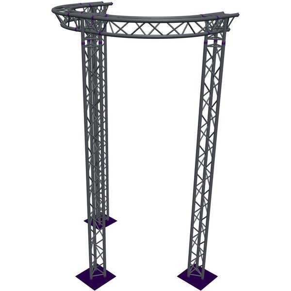 Altura FA33-CIRH-Ø2-H4.5-AD-S ½cirkel driehoektruss Ø2×4.5m zilver T-hoek apex down