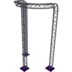 Altura FA33-CIRH-Ø2-H4.5-C21R-AD-S ½cirkel driehoektruss Ø2×4.5m zilver 90° gebogen apex down