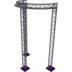Altura FA33-CIRH-Ø2-H4.5-C21-AU-S ½cirkel driehoektruss Ø2×4.5m zilver 90° apex up