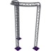 Altura FA33-CIRH-Ø2-H4.5-C21R-AU-S ½cirkel driehoektruss Ø2×4.5m zilver 90° gebogen apex up