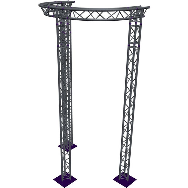 Altura FA33-CIRH-Ø2-H5-AD-S ½cirkel driehoektruss Ø2×5m zilver T-hoek apex down