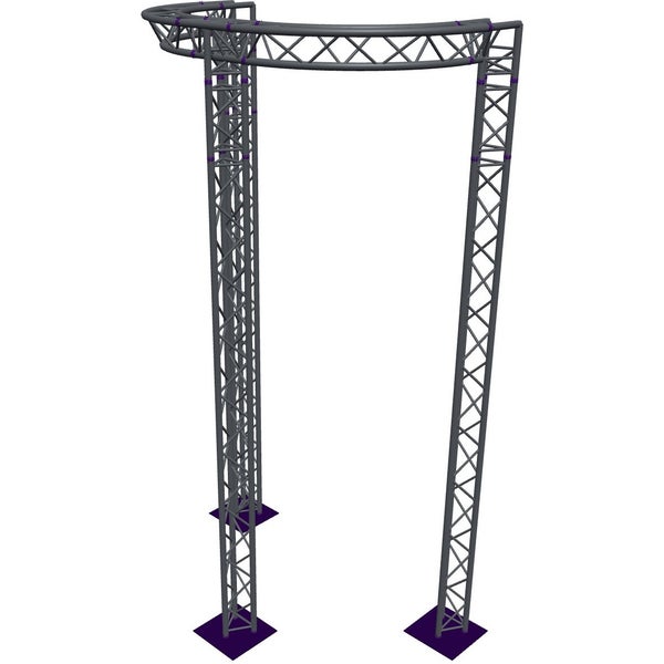 Altura FA33-CIRH-Ø2-H5-C21-AD-S ½cirkel driehoektruss Ø2×5m zilver 90° apex down