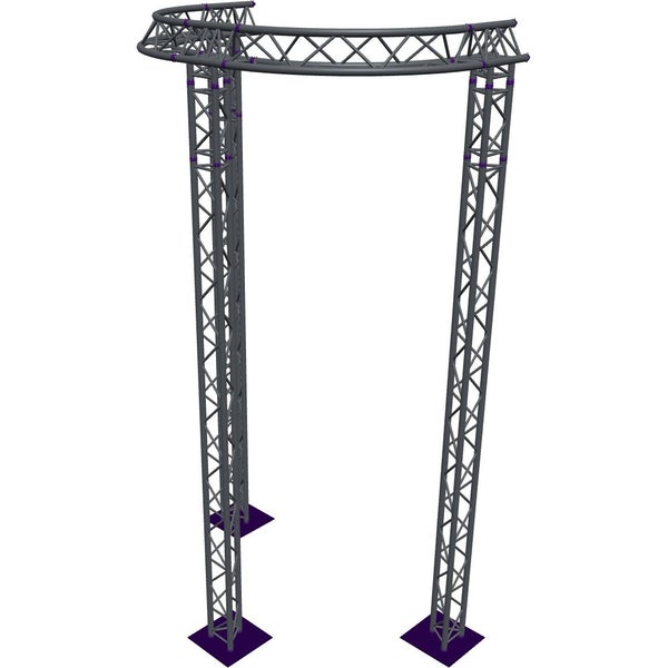 Altura FA33-CIRH-Ø2-H5-AU-S ½cirkel driehoektruss Ø2×5m zilver T-hoek apex up