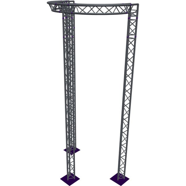 Altura FA33-CIRH-Ø2-H6-C21-AD-S ½cirkel driehoektruss Ø2×6m zilver 90° apex down
