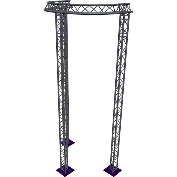 Altura FA33-CIRH-Ø2-H6-AU-S ½cirkel driehoektruss Ø2×6m zilver T-hoek apex up