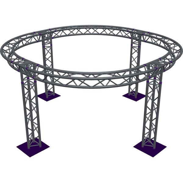 Altura FA33-CIR-Ø3-H2-AD-S cirkel driehoektruss Ø3×2m zilver apex down