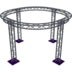 Altura FA33-CIR-Ø3-H2.5-AD-S cirkel driehoektruss Ø3×2.5m zilver apex down