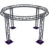 Altura FA33-CIR-Ø3-H2.5-AU-S cirkel driehoektruss Ø3×2.5m zilver apex up