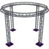 Altura FA33-CIR-Ø3-H3-AU-S cirkel driehoektruss Ø3×3m zilver apex up