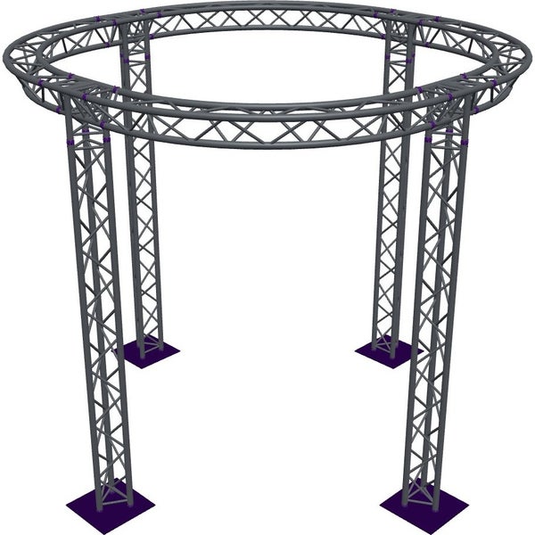 Altura FA33-CIR-Ø3-H3.5-AD-S cirkel driehoektruss Ø3×3.5m zilver apex down