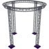 Altura FA33-CIR-Ø3-H4-AD-S cirkel driehoektruss Ø3×4m zilver apex down