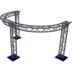 Altura FA33-CIRH-Ø3-H2-AD-S ½cirkel driehoektruss Ø3×2m zilver T-hoek apex down