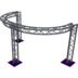 Altura FA33-CIRH-Ø3-H2-C21-AD-S ½cirkel driehoektruss Ø3×2m zilver 90° apex down
