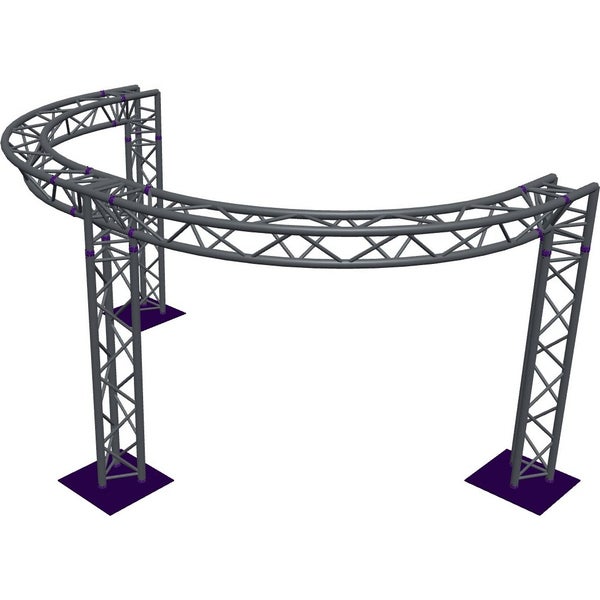 Altura FA33-CIRH-Ø3-H2-C21-AD-S ½cirkel driehoektruss Ø3×2m zilver 90° apex down