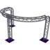 Altura FA33-CIRH-Ø3-H2-C21R-AD-S ½cirkel driehoektruss Ø3×2m zilver 90° gebogen apex down