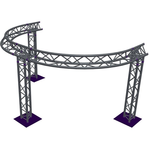 Altura FA33-CIRH-Ø3-H2-AU-S ½cirkel driehoektruss Ø3×2m zilver T-hoek apex up