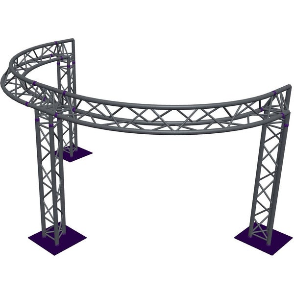 Altura FA33-CIRH-Ø3-H2-C21-AU-S ½cirkel driehoektruss Ø3×2m zilver 90° apex up