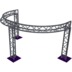 Altura FA33-CIRH-Ø3-H2-C21-AU-S ½cirkel driehoektruss Ø3×2m zilver 90° apex up