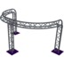 Altura FA33-CIRH-Ø3-H2-C21R-AU-S ½cirkel driehoektruss Ø3×2m zilver 90° gebogen apex up
