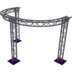 Altura FA33-CIRH-Ø3-H2.5-AD-S ½cirkel driehoektruss Ø3×2.5m zilver T-hoek apex down