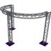 Altura FA33-CIRH-Ø3-H2.5-C21-AD-S ½cirkel driehoektruss Ø3×2.5m zilver 90° apex down