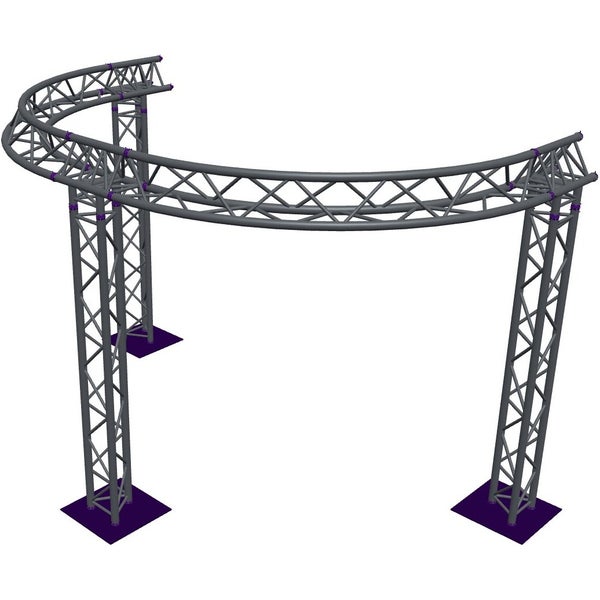 Altura FA33-CIRH-Ø3-H2.5-AU-S ½cirkel driehoektruss Ø3×2.5m zilver T-hoek apex up
