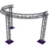 Altura FA33-CIRH-Ø3-H2.5-AU-S ½cirkel driehoektruss Ø3×2.5m zilver T-hoek apex up