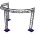 Altura FA33-CIRH-Ø3-H2.5-C21-AU-S ½cirkel driehoektruss Ø3×2.5m zilver 90° apex up