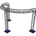 Altura FA33-CIRH-Ø3-H2.5-C21R-AU-S ½cirkel driehoektruss Ø3×2.5m zilver 90° gebogen apex up