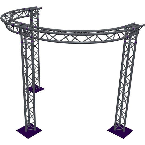 Altura FA33-CIRH-Ø3-H3-AD-S ½cirkel driehoektruss Ø3×3m zilver T-hoek apex down