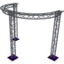 Altura FA33-CIRH-Ø3-H3-AD-S ½cirkel driehoektruss Ø3×3m zilver T-hoek apex down
