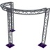 Altura FA33-CIRH-Ø3-H3-C21-AD-S ½cirkel driehoektruss Ø3×3m zilver 90° apex down