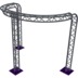 Altura FA33-CIRH-Ø3-H3-C21R-AD-S ½cirkel driehoektruss Ø3×3m zilver 90° gebogen apex down