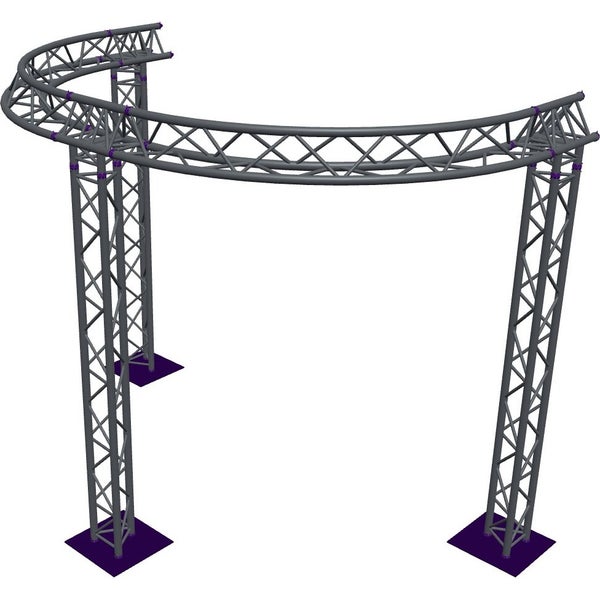 Altura FA33-CIRH-Ø3-H3-AU-S ½cirkel driehoektruss Ø3×3m zilver T-hoek apex up