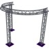 Altura FA33-CIRH-Ø3-H3-AU-S ½cirkel driehoektruss Ø3×3m zilver T-hoek apex up