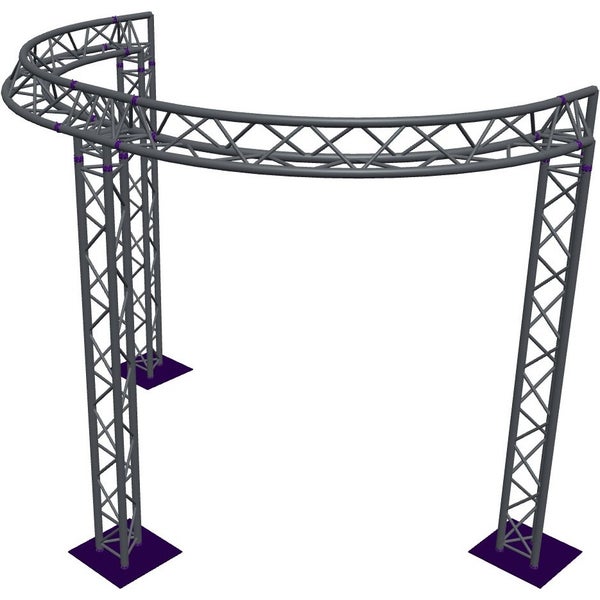 Altura FA33-CIRH-Ø3-H3-C21-AU-S ½cirkel driehoektruss Ø3×3m zilver 90° apex up