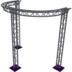 Altura FA33-CIRH-Ø3-H3.5-AD-S ½cirkel driehoektruss Ø3×3.5m zilver T-hoek apex down